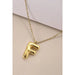 18k Stainless Steel Tarnish Free Initial Necklace - LECCE