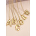 18k Stainless Steel Tarnish Free Initial Necklace - LECCE