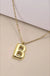 18k Stainless Steel Tarnish Free Initial Necklace - LECCE