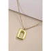 18k Stainless Steel Tarnish Free Initial Necklace - LECCE