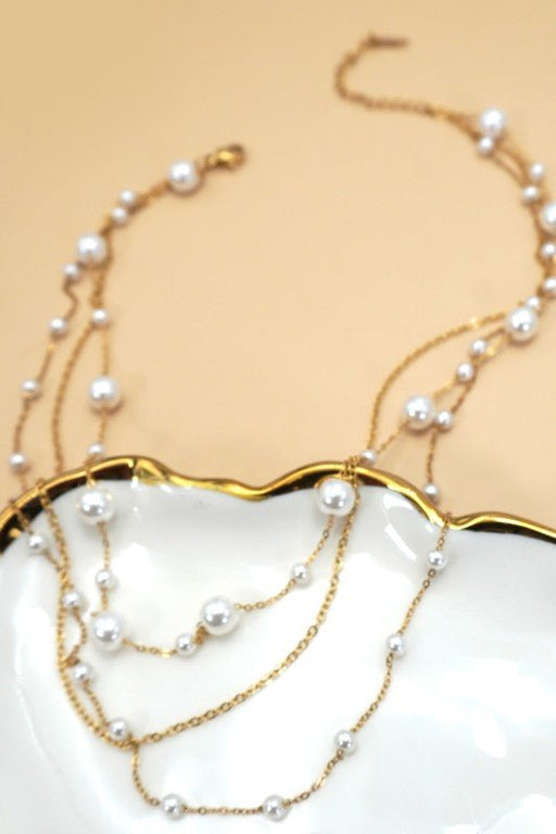 18k Stainless Steel Tarnish Free Layered Necklace - LECCE