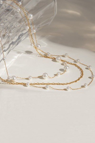 18k Stainless Steel Tarnish Free Layered Necklace - LECCE