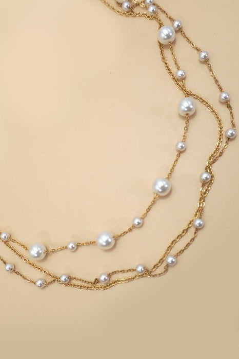18k Stainless Steel Tarnish Free Layered Necklace - LECCE