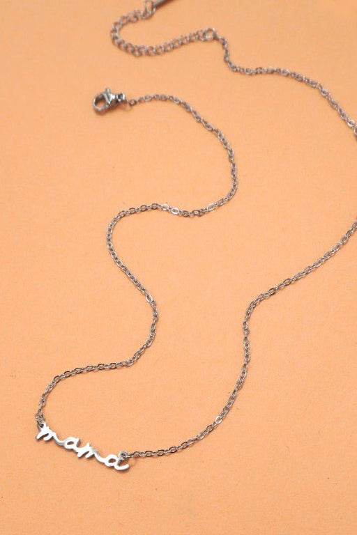 18k Stainless Steel Tarnish Free Mama Necklace - LECCE