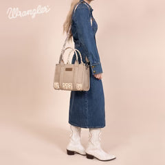 Wrangler Tan Leopard Print Concealed Carry Tote/Crossbody