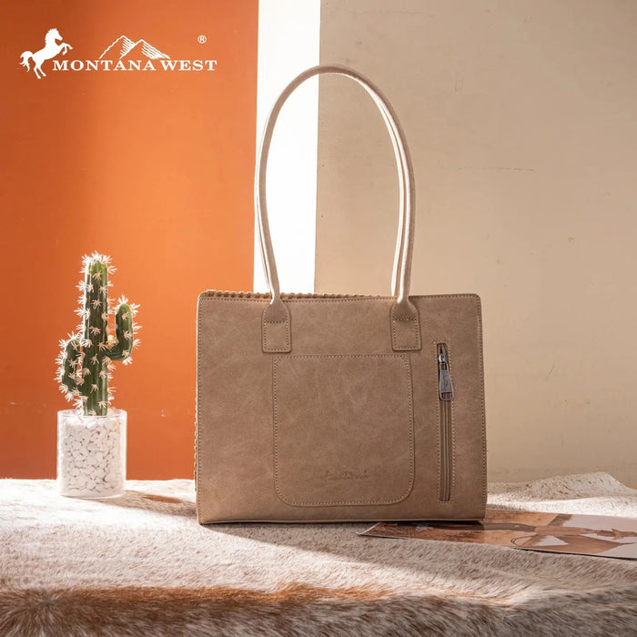 Montana West Tooled Tote Montana West