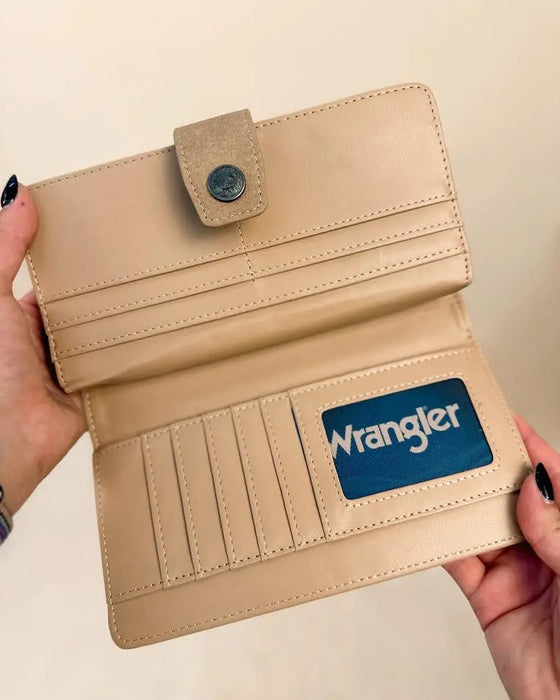 Wrangler Western Floral Tooled Wallet Montana West