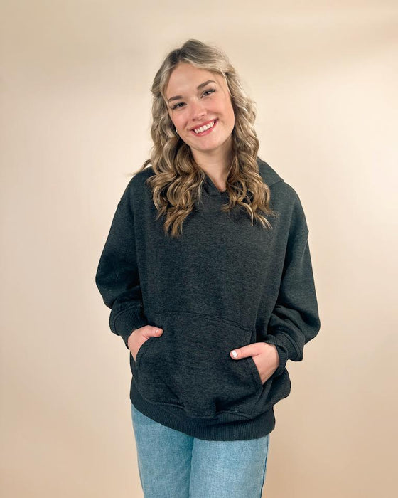 Fleece Acid Wash Kangaroo Pocket Hoodie