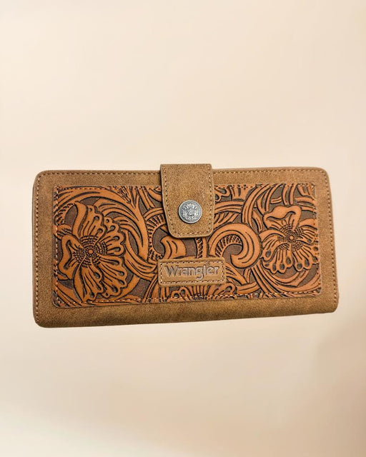 Wrangler Western Floral Tooled Wallet Montana West