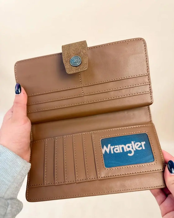 Wrangler Western Floral Tooled Wallet Montana West