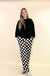 Checked Print High Waist Wide Leg Pants Dear lover