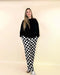 Checked Print High Waist Wide Leg Pants Dear lover