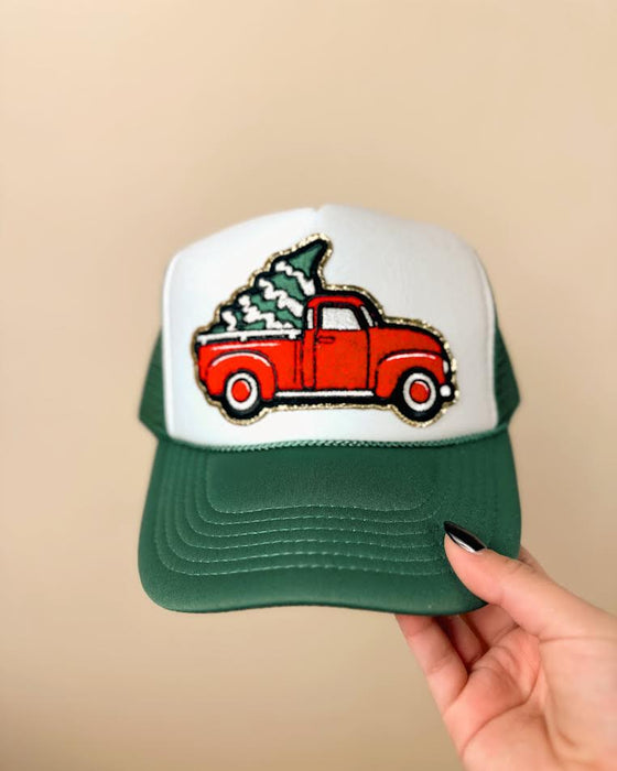 Women's Christmas Trucker Hat- Mesh Snapback