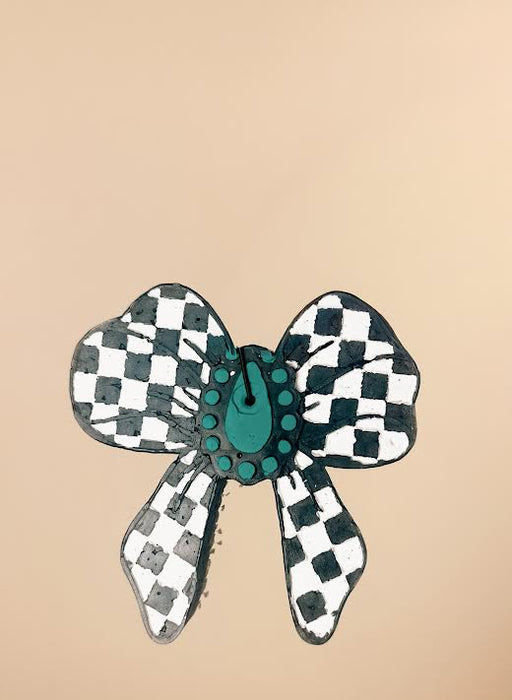 Checkered Bow Freshie Gussied Up