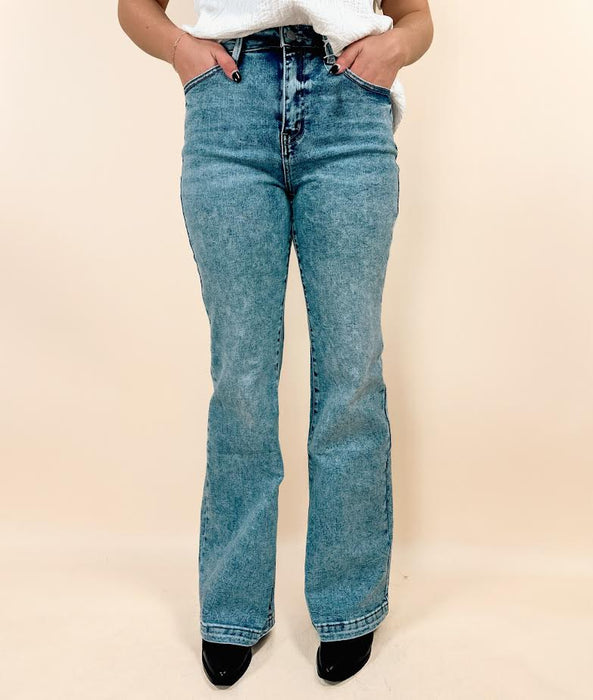 Kancan High Rise Wide Leg Flare Jeans