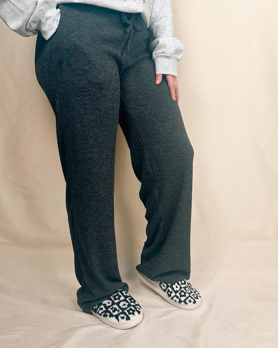 Ribbed Drawstring Lounge Pants