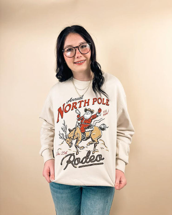 North Pole Rodeo Santa Sweatshirt