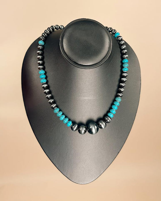 Navajo and Turquoise Beads Necklace