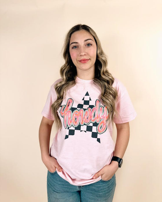 Howdy Checkered Star Tee