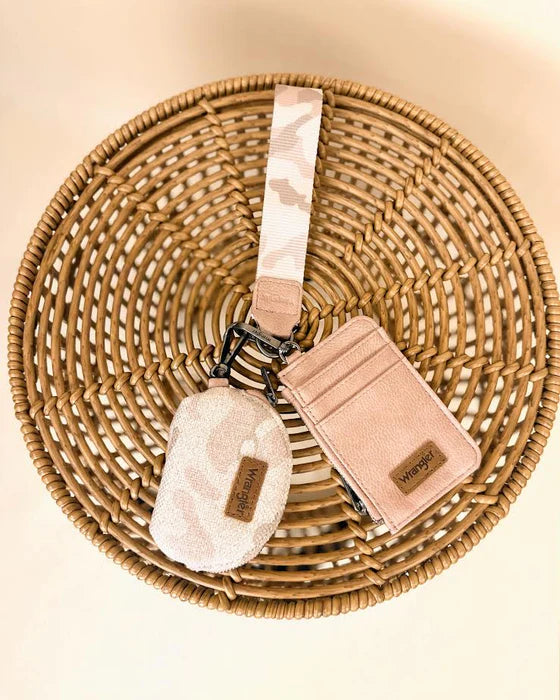 Wrangler Camo Print Dual Pouch Wristlet