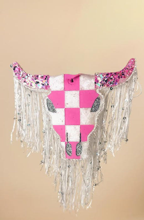 Checkered Bull Skull Freshie