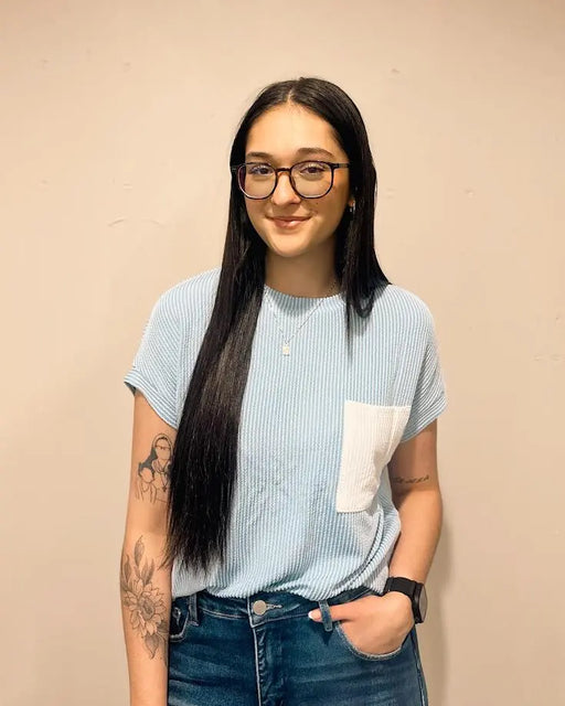 Corded Knit Colored Pocket Top Dear lover