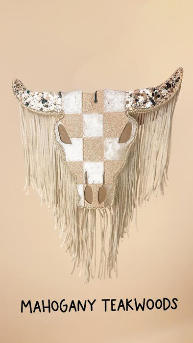 Checkered Bull Skull Freshie