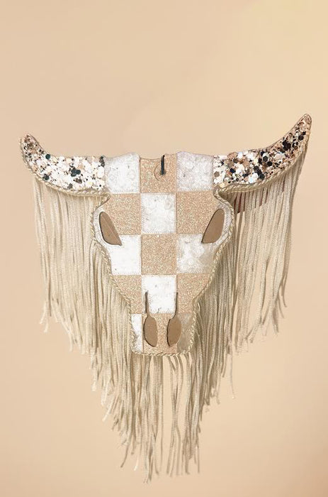 Checkered Bull Skull Freshie