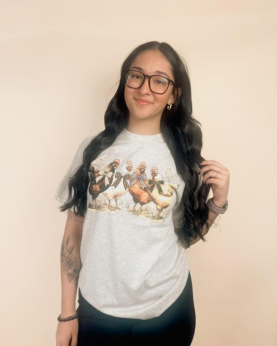 Chickens with Coquette Bows Tee