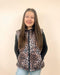 Leopard Quilted Puff Vest Dear lover