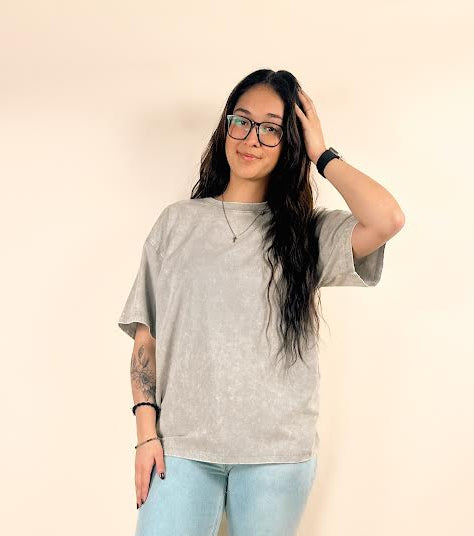 Acid Wash Boyfriend Box Tee