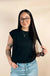 Crew Neck Cap Sleeve Sweater Dear lover