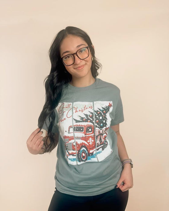 Small Town Christmas Truck Tee
