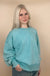 Acid Wash Fleece Oversized Long Crop Pullover Zenana