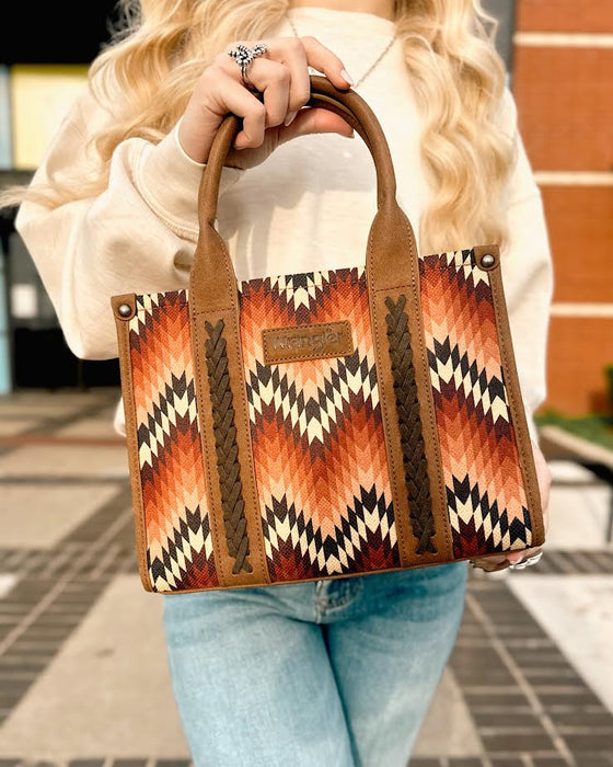 Wrangler Southwestern Pattern Dual Sided Print Tote/Crossbody