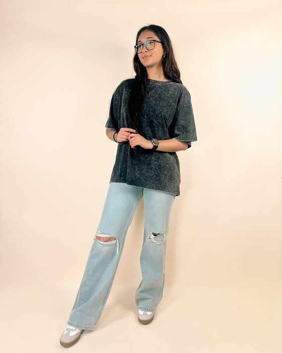 Acid Wash Boyfriend Box Tee