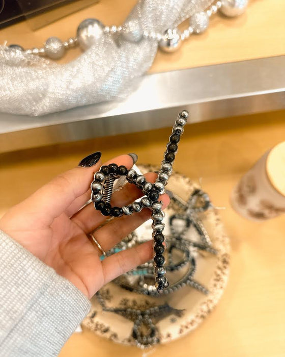 Western Navajo Pearl Gemstone Banana Hair Clip