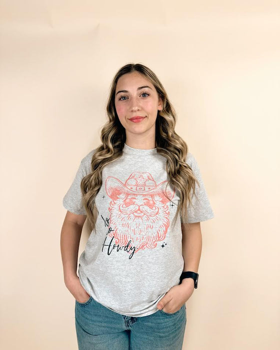 Ho Ho Howdy Cowboy Santa Tee