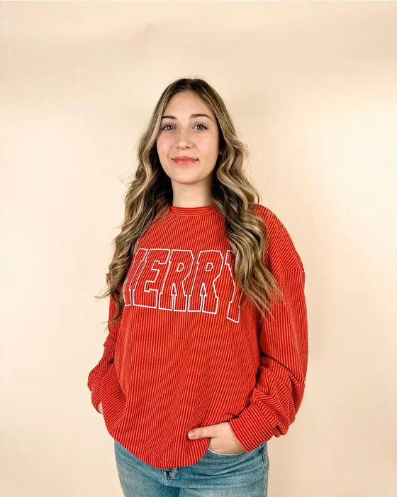 Merry Ribbed Long Sleeve Top Dear lover