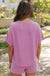 Phalaenopsis Ribbed Textured Knit Loose Fit Tee and Shorts Set Dear lover