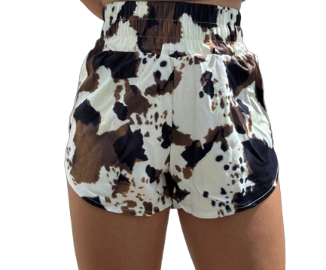 Brown Cowhide Shorts The Front Porch Label