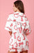 White Full Pattern Shirt and Shorts Satin Pajama Set Dear lover