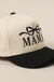 MAMA Ribbon Embroidered Two-Tone Trucker Hat Fashion City