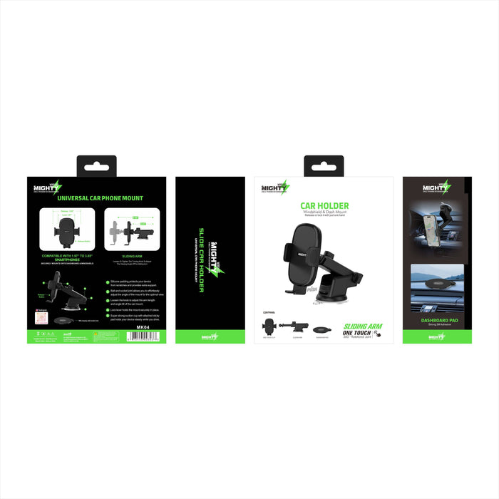Mighty Wireless Windshield and Dashmount Car Holder MK04