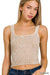 2 Way Neckline Seamless Washed Ribbed Tank Top - LECCE