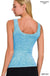 2 Way Neckline Washed Ribbed Cropped Tank Top - LECCE