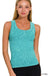 2 Way Neckline Washed Ribbed Cropped Tank Top - LECCE