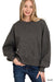 Acid Wash Fleece Oversized Pullover
