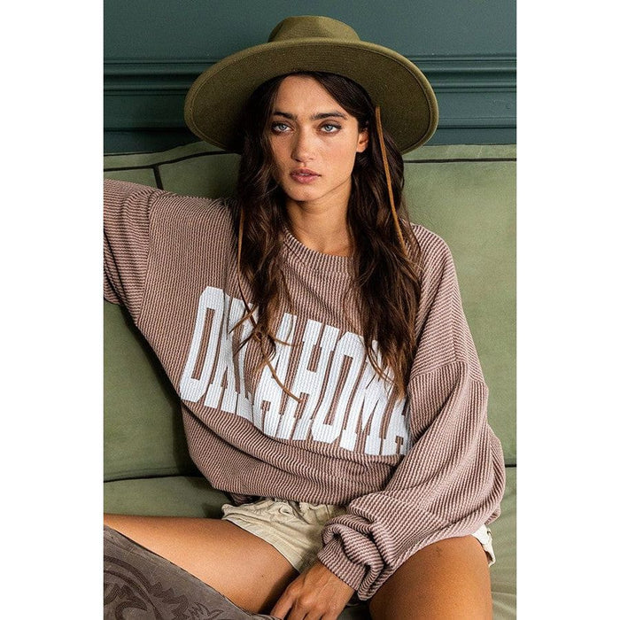 Oklahoma' Comfy Oversize Graphic Sweatshirt