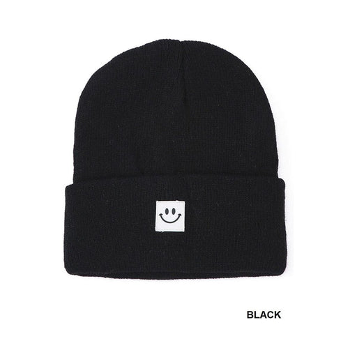 Smiley Face Patch Beanie
